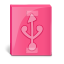 HDD USB Pink Icon 64x64 png